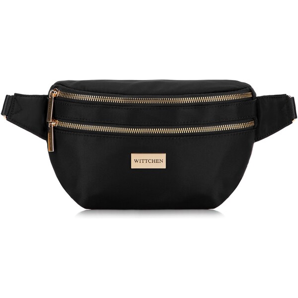 Wittchen Dámska nylonová ľadvinka s nastaviteľným popruhom, čierna 29 64470058