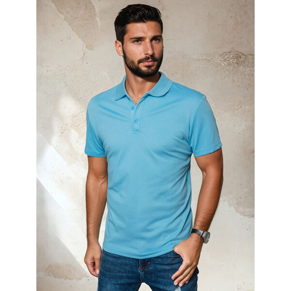 Pánske polo tričko Farba modrá DSTREET 64694722