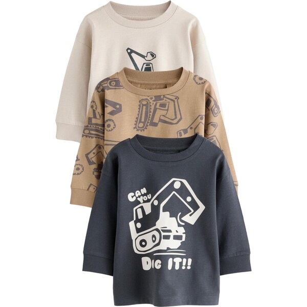 Next Tričko béžová / hnedá / čierna / biela 64488385