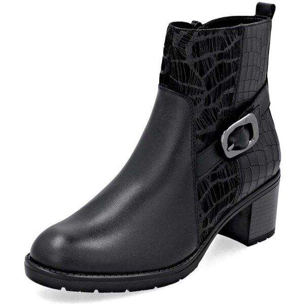 RIEKER Dámska členková obuv REMONTE D2A75-00 čierna W5 64474158