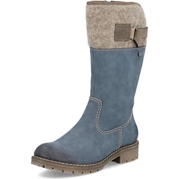 Dámske čižmy RIEKER Y9190-12 modrá W5 64474544