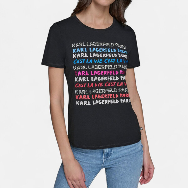 Dámské černé triko Karl Lagerfeld 56287 64481979