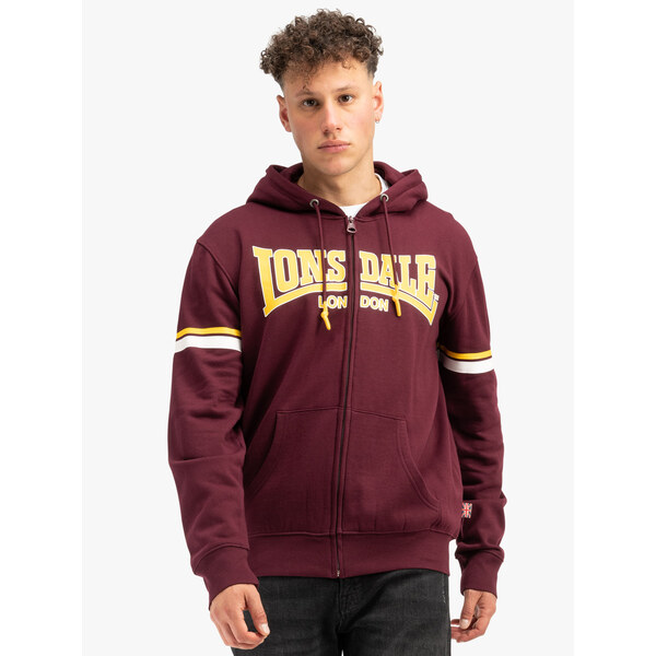Lonsdale Mens hooded zipsweat jacket regular fit 57140664