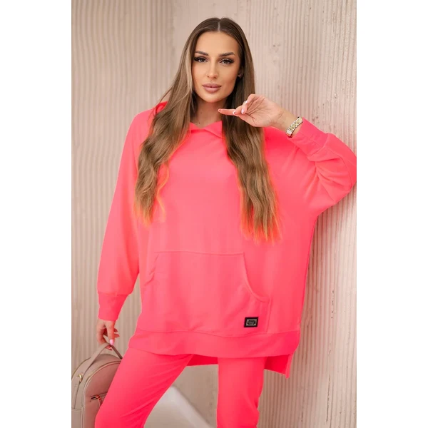 Kesi Set with a sweatshirt in pink neon color 60709895