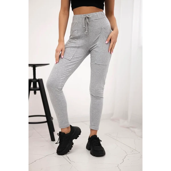 Kesi Sweatpants with waist tie gray 60731426