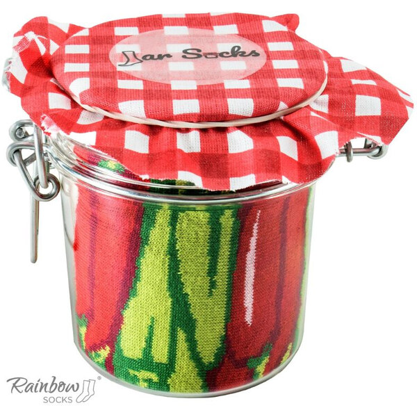 ZOOKSY/RAINBOW SOCKS Dúhové ponožky ponožky Zelenina v nádobe chilli 60657537