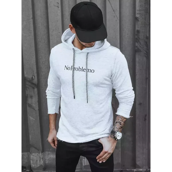 Pánska mikina s kapucňou sivá farba Dstreet 50646785