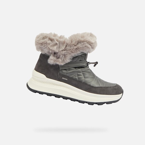 Dark grey womens ankle boots Geox Spherica Actif X2 Abx - Womens 64667878