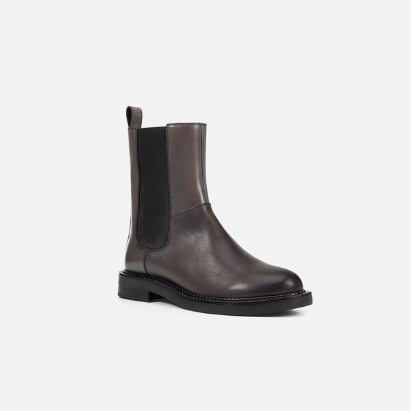 Beige womens ankle boots Geox Serilda - Womens 64667940