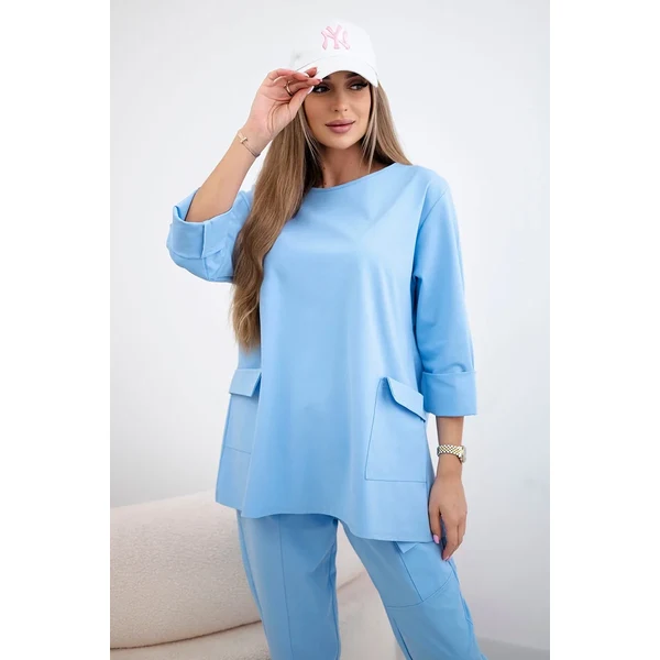 Kesi Włoski Punto set mikina + nohavice modrý 64668276