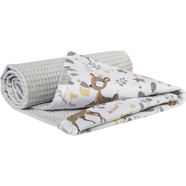 Medi Partners Blanket 75x100 cotton + cotton Waffle – Jelonki + gray 64668948