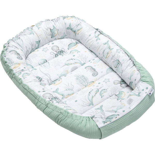 Medi Partners Baby cocoon/nest – Waffle – Ocean + mint Waffle 64670319
