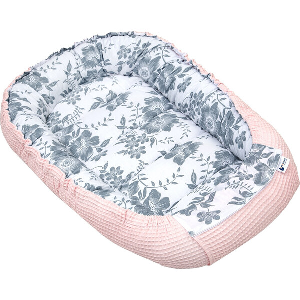 Medi Partners Baby cocoon/nest – Waffle – Berry + light pink Waffle 64670320