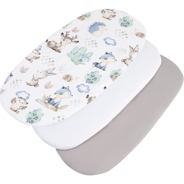 Medi Partners 3 – Pak – Fitted sheet for stroller – cotton – Deer and 64670348