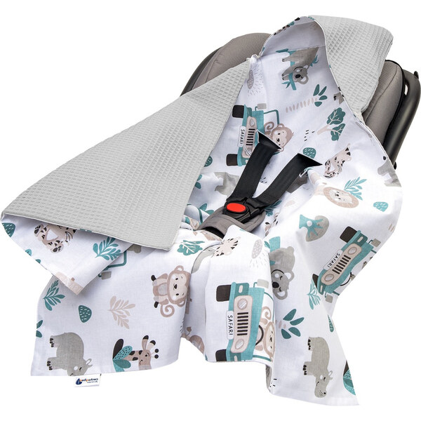 Medi Partners Baby carrier wrap – blanket with hood 85x85 cm – Waffle 64670332