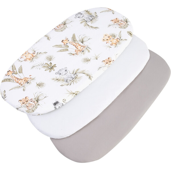 Medi Partners 3 – Pak – Fitted sheet for stroller – cotton – Safari – 64670356