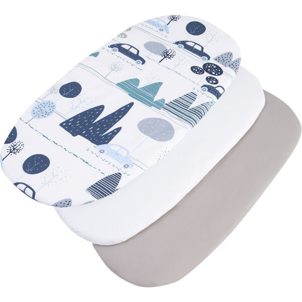 Medi Partners 3 – Pak – Fitted sheet for stroller – cotton – Retro 64670347