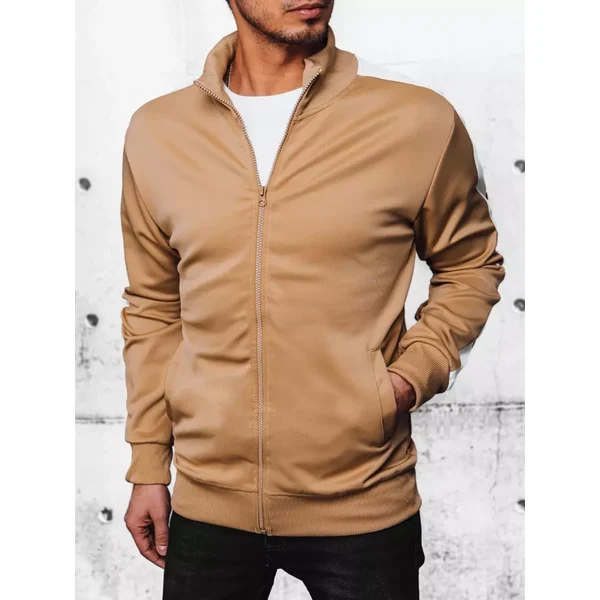 Pánska rozopínacia mikina Farba Khaki DSTREET 64674409