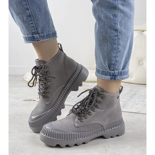 Šedá botki Dámske športové nohavice Big Star Laprise 64676355