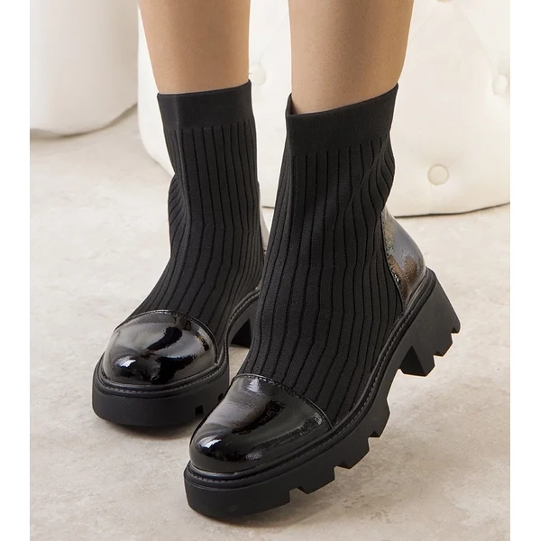 Gemre Čierna botki s flexibilným horným Edelmi 64676537