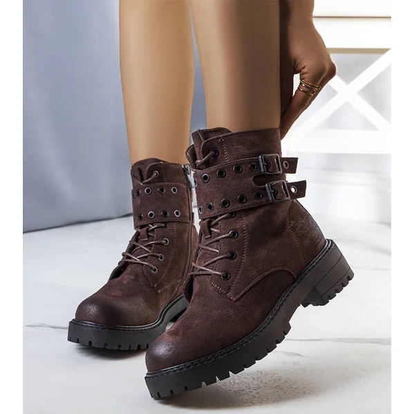 Gemre Tmavohnedé traperské topánky Fallkirk 64676631