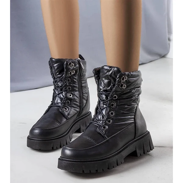 Gemre Čierne dámske snehové topánky Anderson 64789663