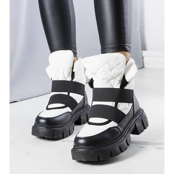 Gemre Biele zateplené snehové topánky Francisco 64789669