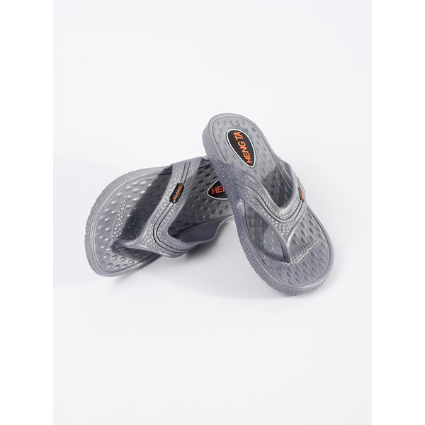 Shelvt Mens pool flip-flops gray 64677757