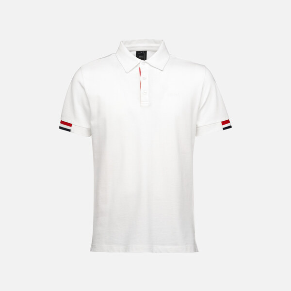 White mens polo shirt Geox - Mens 64678171