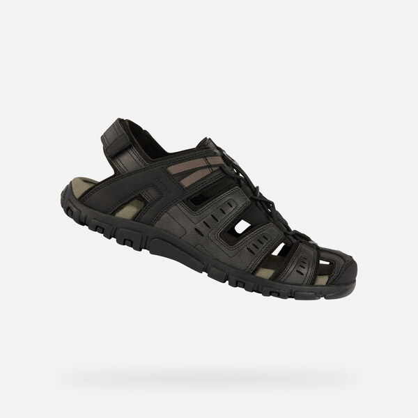 Black Mens Sandals Geox Strada - Mens 64678651