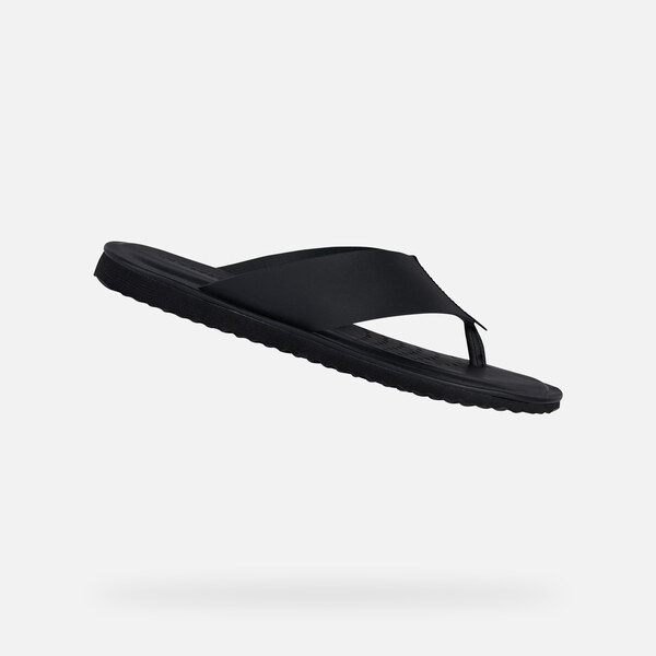 Black mens flip-flops Geox Erice - Mens 64678798
