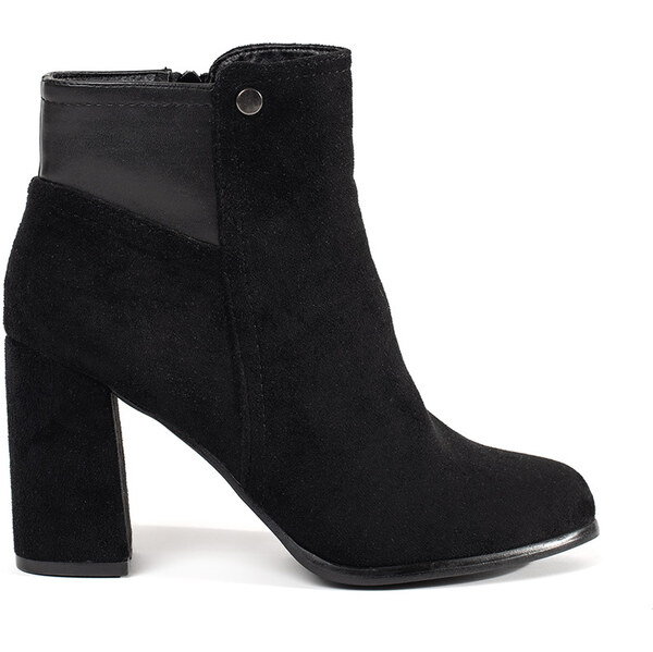GOODIN Suede ankle boots on a heel black 64678823