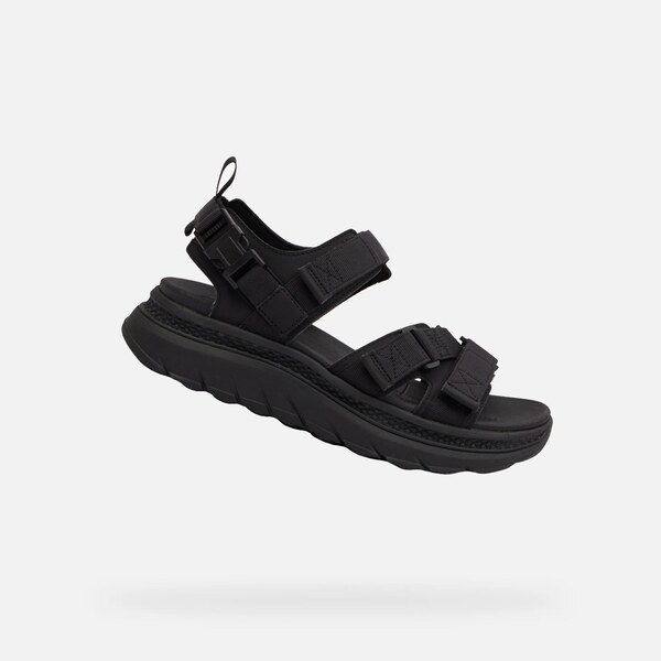 Black mens sandals Geox Spherica Actif X S - Men 64679876