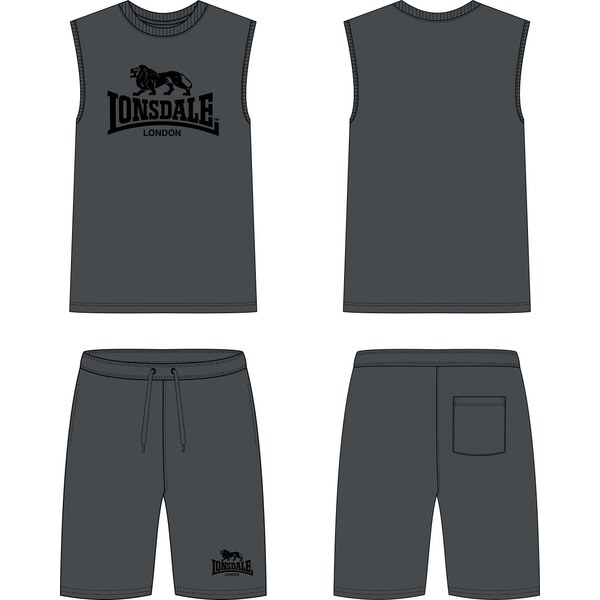 Lonsdale Mens sleeveless t-shirt & shorts set regular fit 64680599