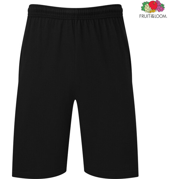 Mens Black Shorts Iconic 195 Jersey Fruit of the Loom 64681563
