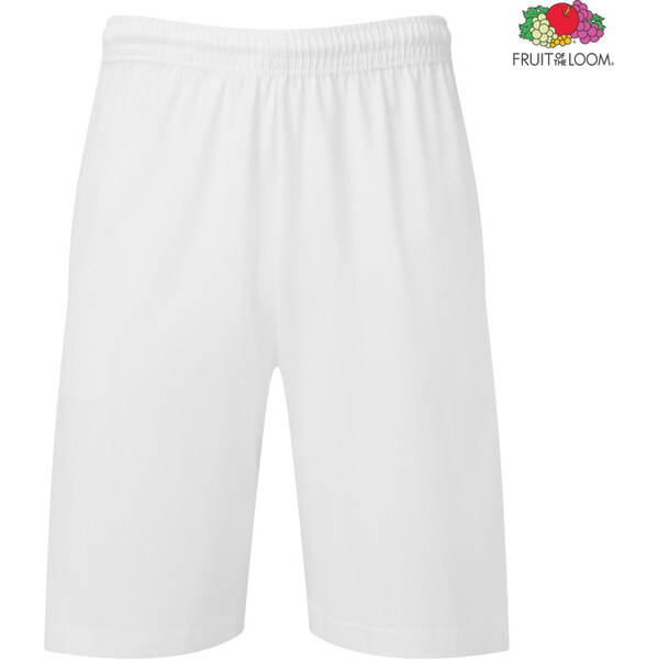 Mens White Shorts Iconic 195 Jersey Fruit of the Loom 64681564