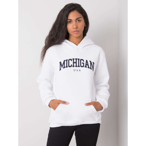 RUE PARIS Biela dámska mikina MICHIGAN RV-BL-6672.99-white 57955940