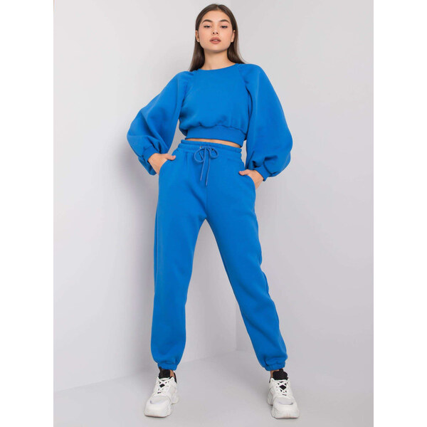 RUE PARIS Modrá súprava s naberanými rukávmi RV-KMPL-7010.10-blue 57954573