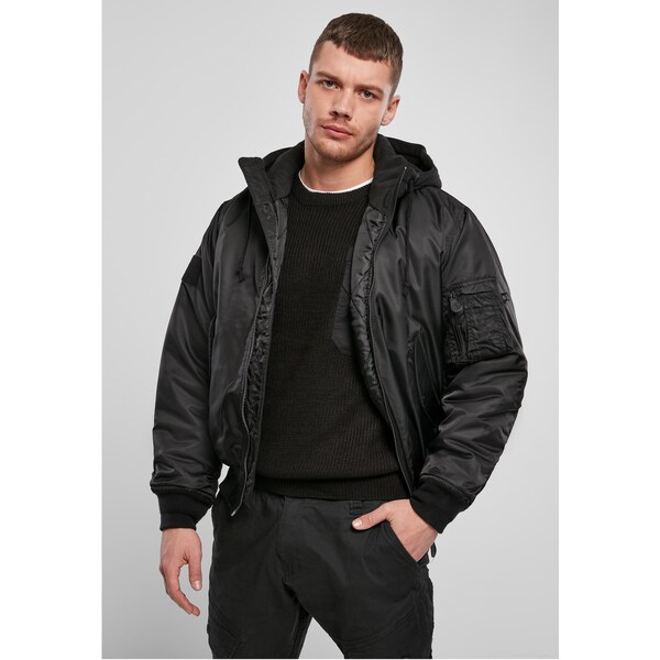 Brandit Bomber jacket with hood MA1 black 50550619