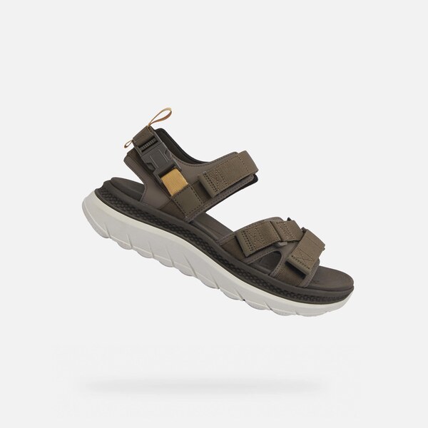 Grey mens sandals Geox Spherica Actif X S - Mens 64694677