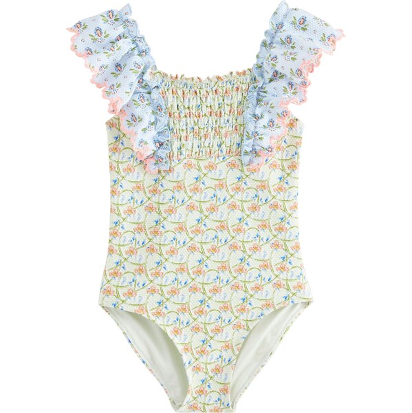 Next Jednodielne plavky svetlomodrá / jablková / pastelovo zelená / 65834574