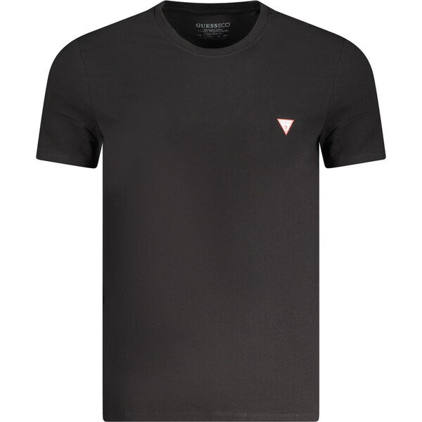 Čierne tričko GUESS JEANS s krátkym rukávom 64703528