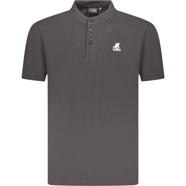 U.S. GRAND Pánske čierne polokošele s krátkym rukávom 64710299