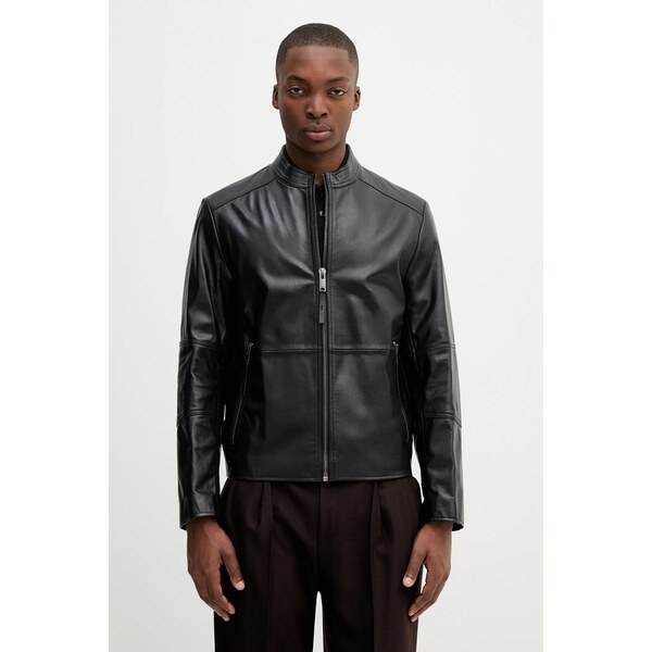 Kožená bunda HUGO Lokis-3 64500420