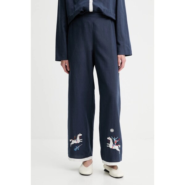 Nohavice s prímesou ľanu The Sleeper 64492017