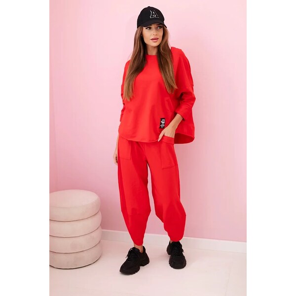 Kesi Włoski Włoski Bavlnená mikina nohavice set 64655440