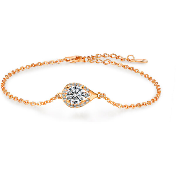 Olivie Stříbrný náramek 1ct 6,5mm MOISSANITE ROSE 9740 64741475