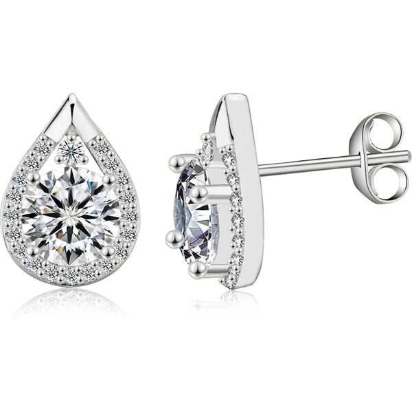 Olivie Strieborné náušnice KVAPKA MOISSANITE 9741 64736673