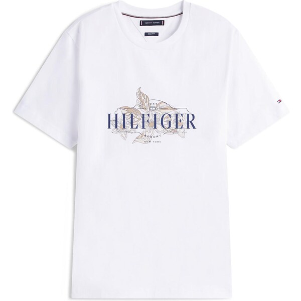 TOMMY HILFIGER Tričko tmavobéžová / námornícka modrá / biela 64500814