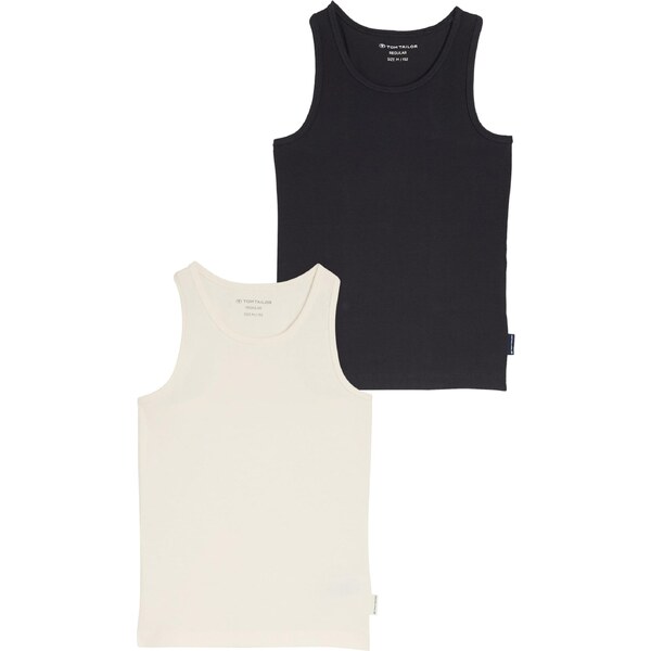 TOM TAILOR Top čierna / biela ako vlna 65043406